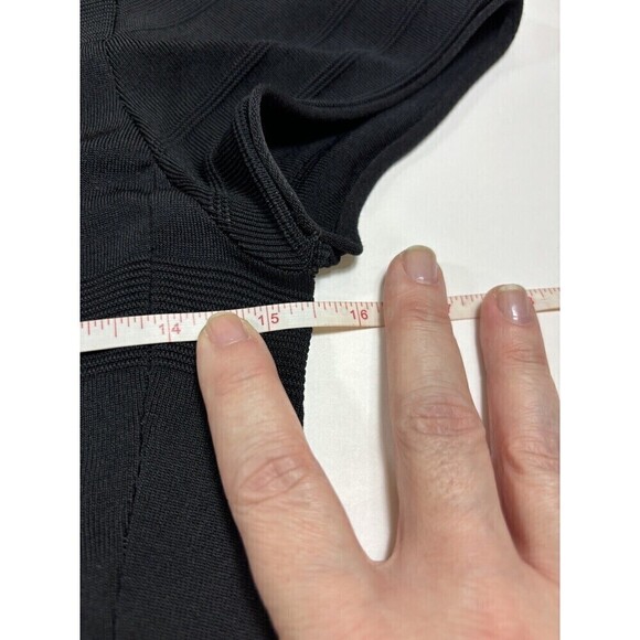 J McLaughlin Sweater Dress Black Medium Short Sleeve Flare Skirt - Picture 5 of 10